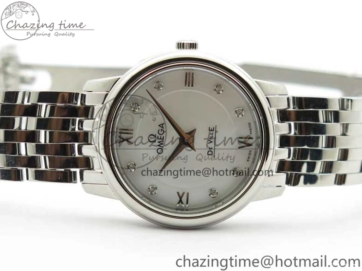 0425 De Ville Prestige Quartz 27.4 mm SS ZF 1:1 Best Edition White Dial on SS Bracelet Jap Quartz Practical 7905